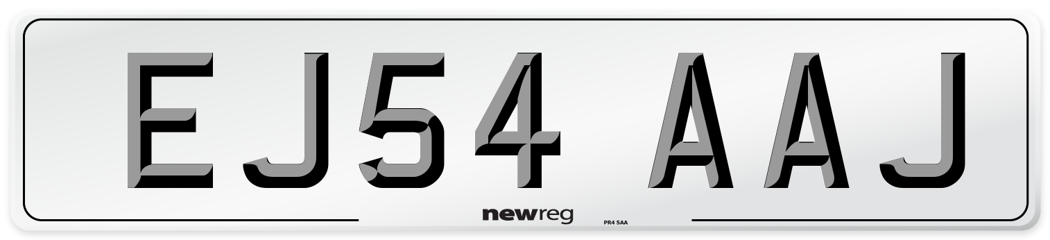 EJ54 AAJ Number Plate from New Reg